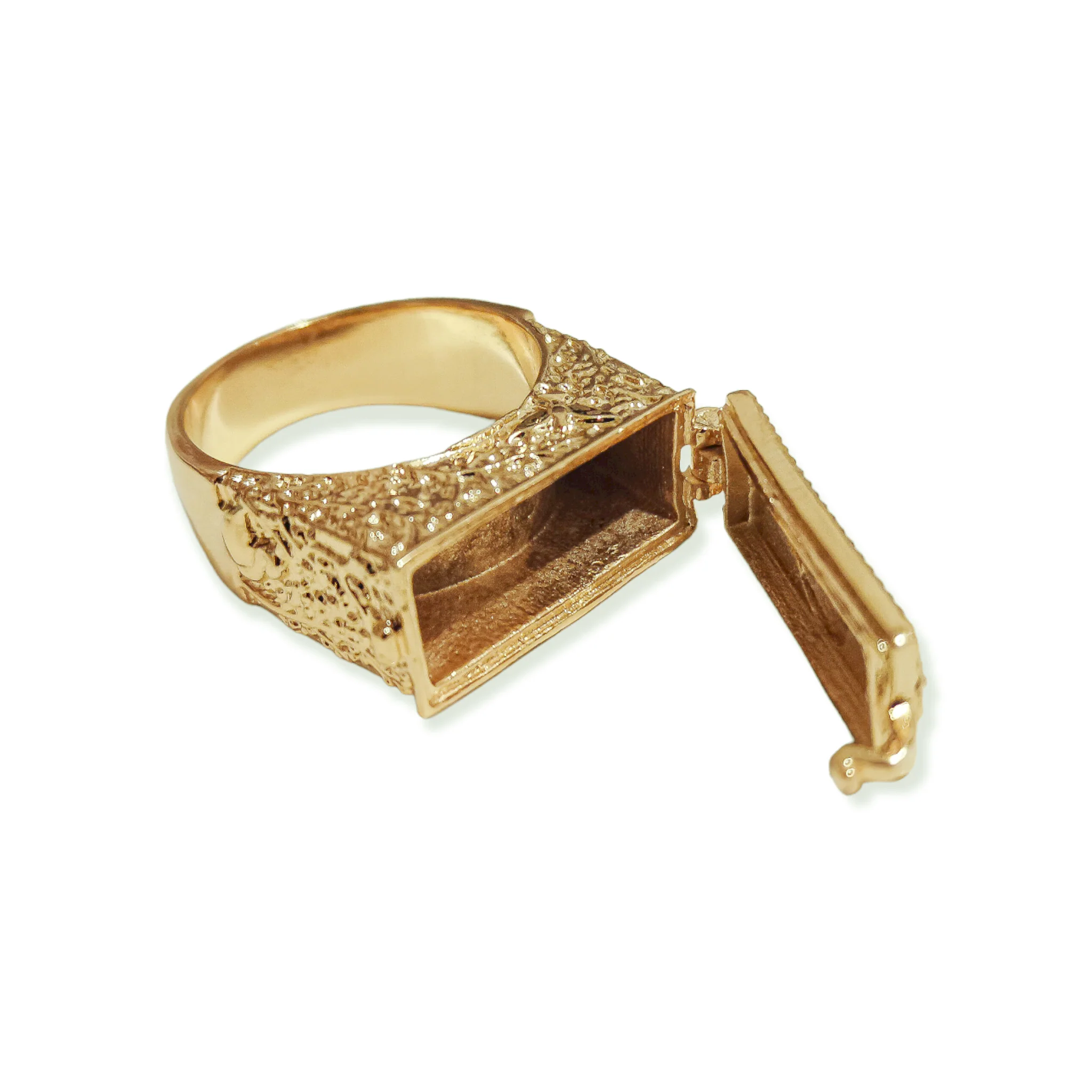 Bague Boîte Secrète Serpent Dorée – Image 3