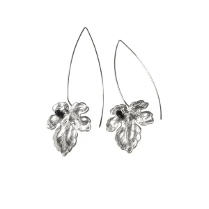 Boucles d'Oreilles Tige Feuilles de Figuier