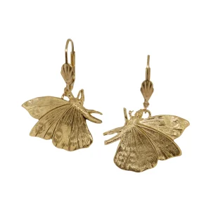 Boucles d'Oreilles Petit Papillon Dorées