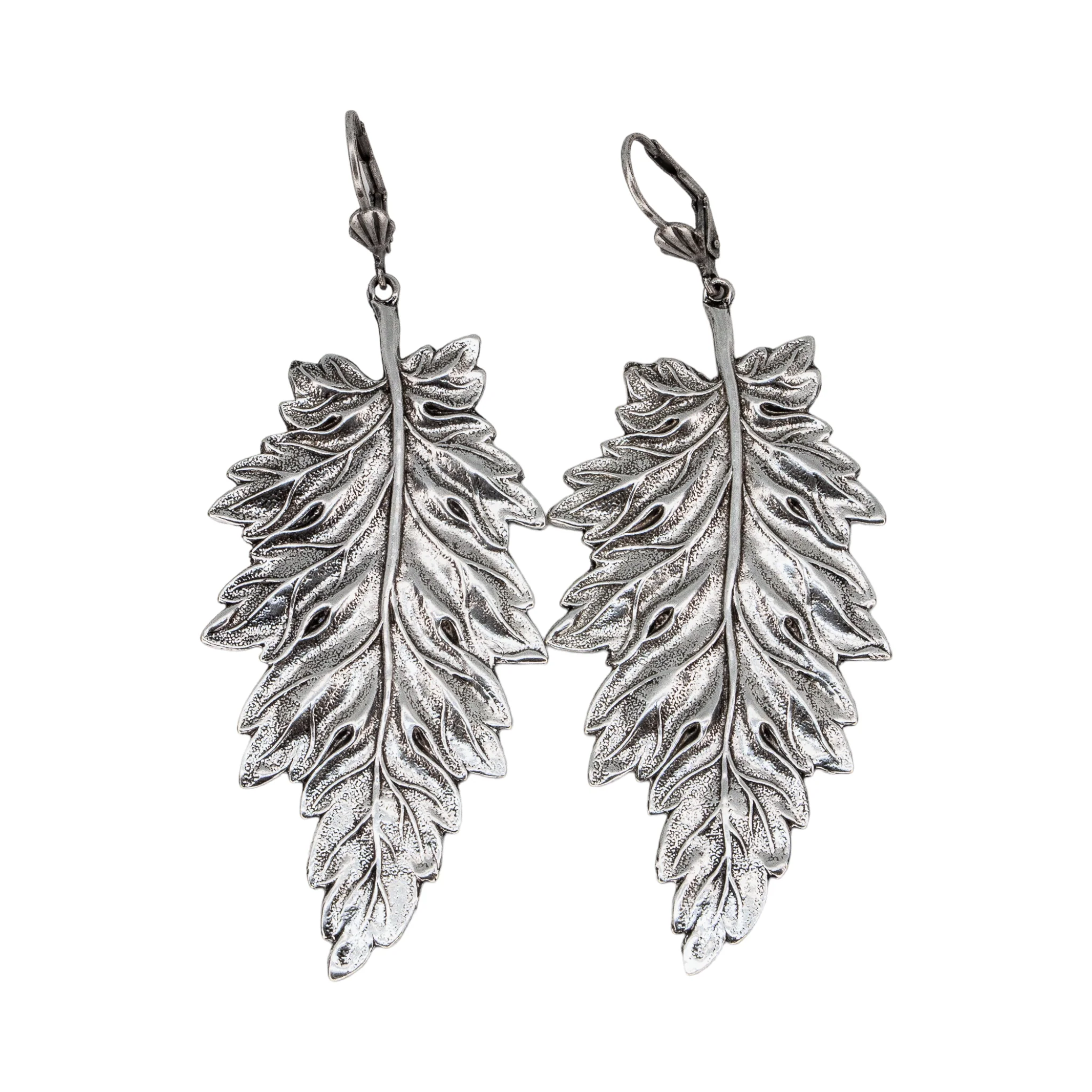 Boucles d'Oreilles Feuille de Bouleau
