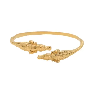 Bracelet Crocodile Doré