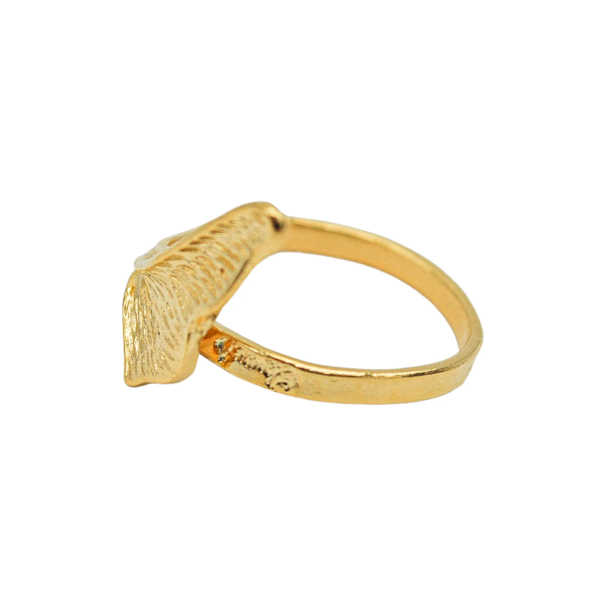 Bague Petit Ginkgo Dorée – Image 4