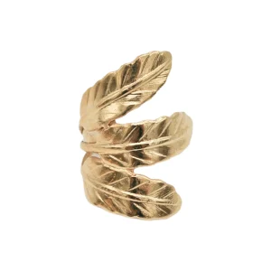 Bague 3 Plumes Dorée
