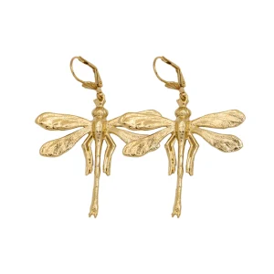 Boucles d'Oreilles Libellule Louise Dorées