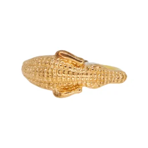 Bague Crocodile Dorée