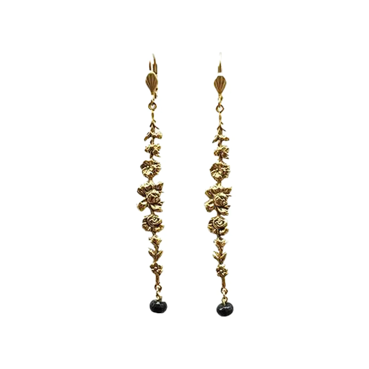 Boucles d'Oreilles Rosier Dorées