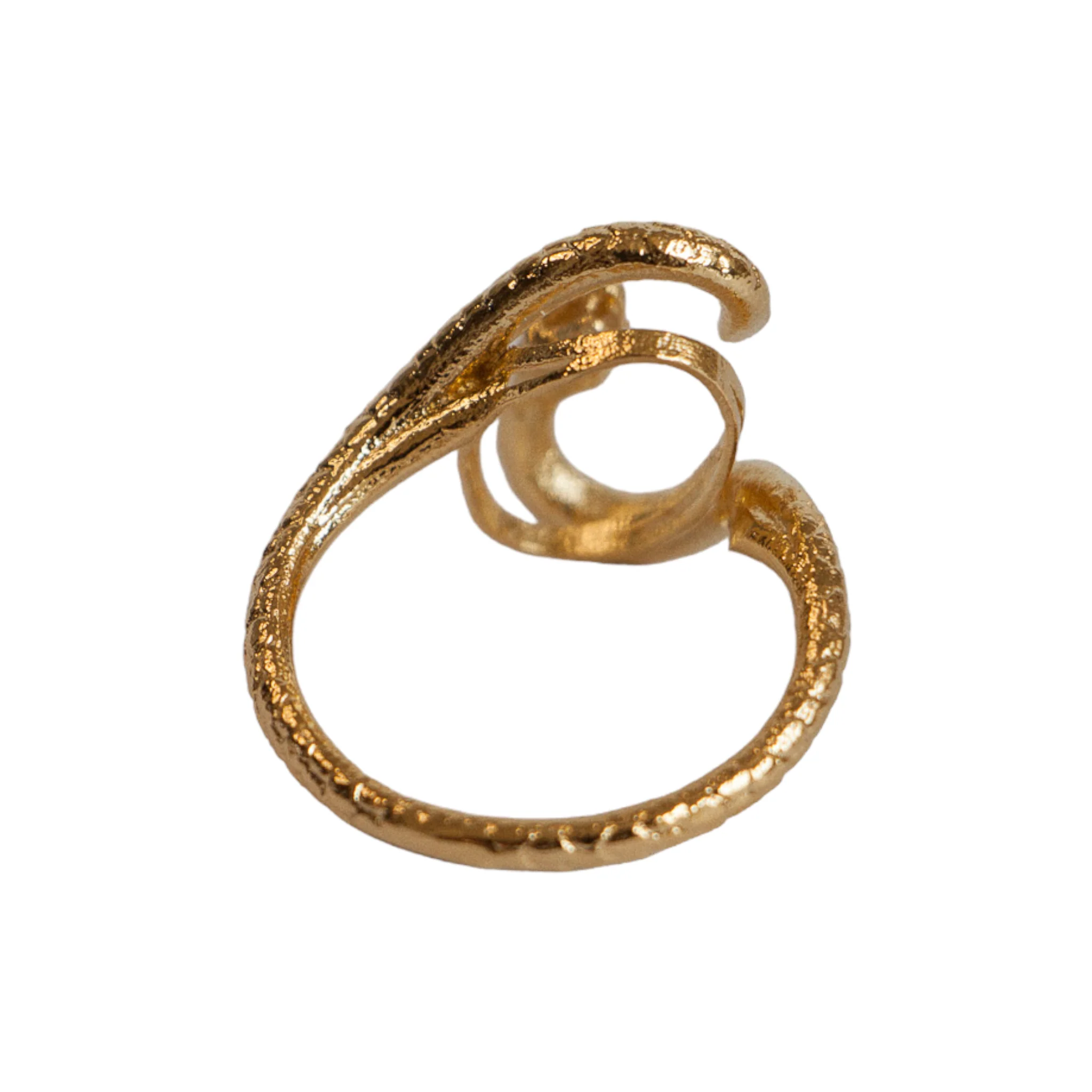 Bague Double Snake Dorée – Image 3