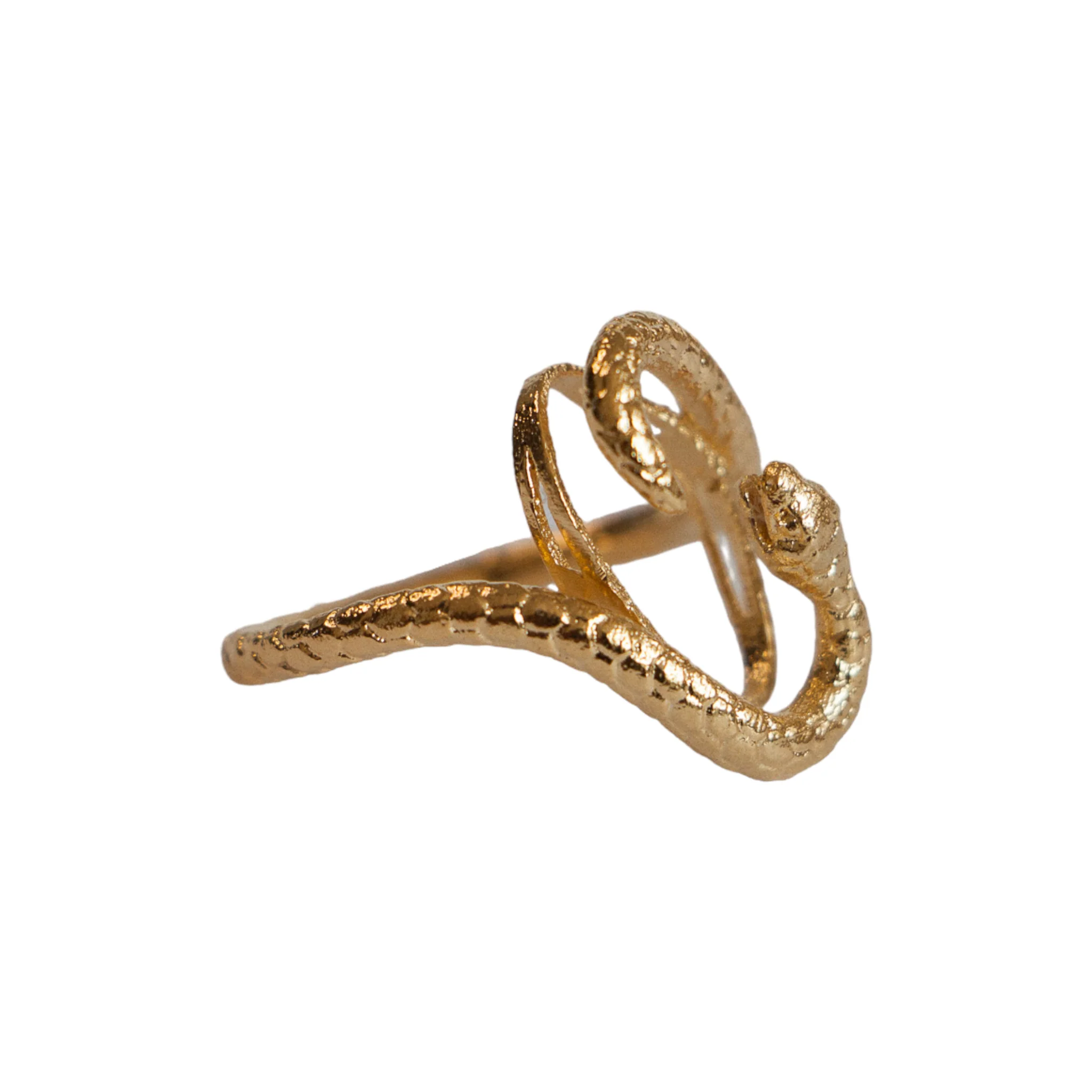 Bague Double Snake Dorée – Image 4