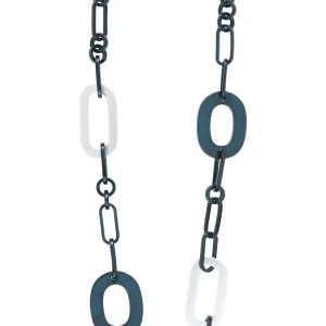 Sautoir Seventies Acétate et acier