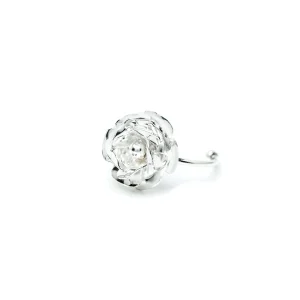 Bague Aglaé Argent Fleur Ajustable