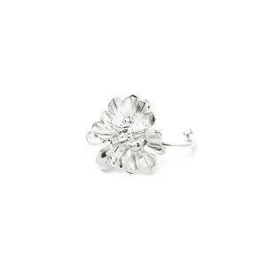 Bague Aglaé Trio Argent Fleurs Ajustable