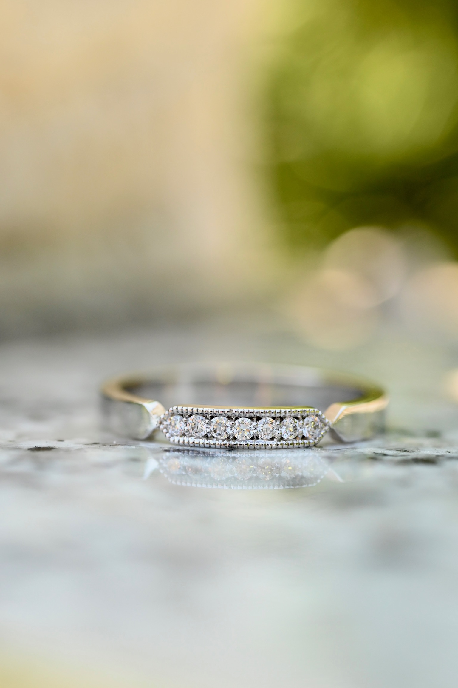 Bague or blanc et diamants – Olga