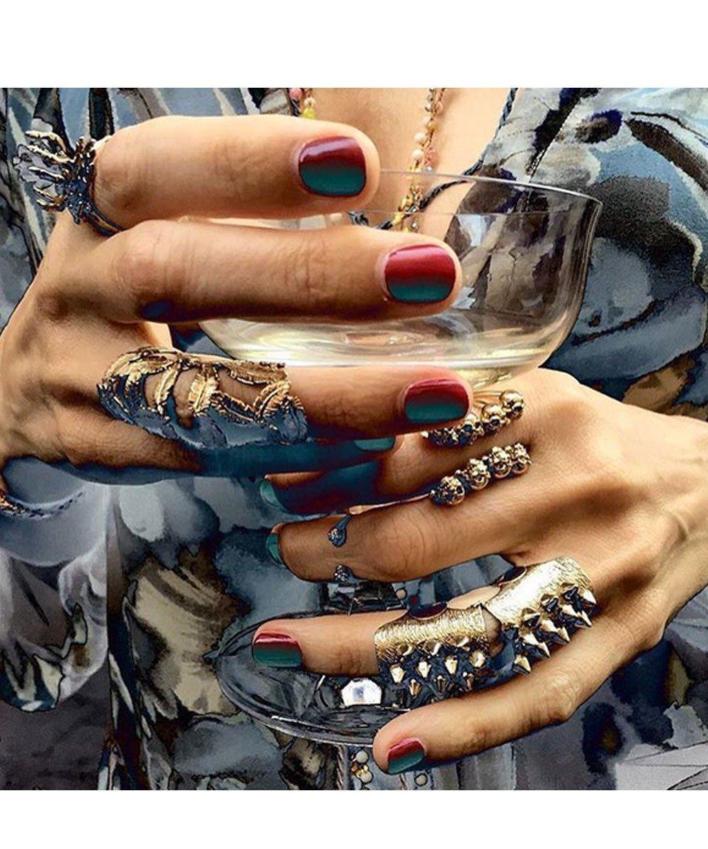 Bague 8 têtes de mort en bronze - Bernard Delettrez – Image 4