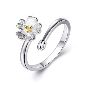 Bague daisy argent