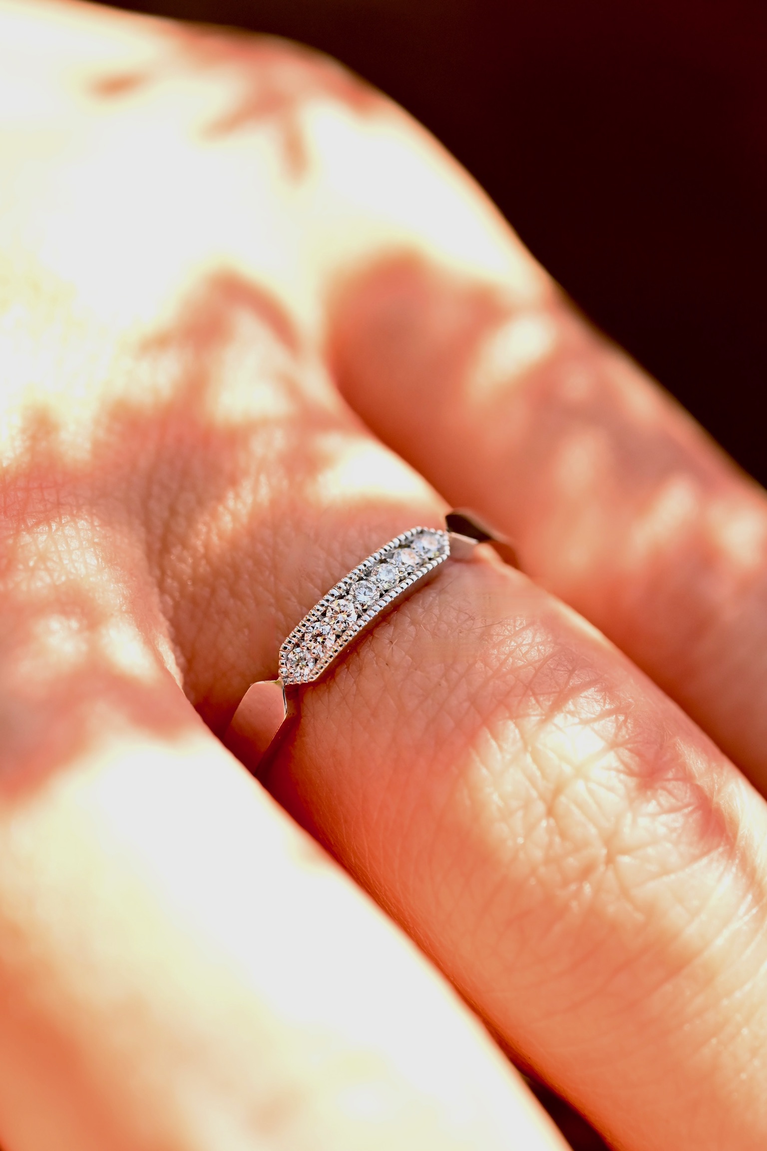 Bague or blanc et diamants – Olga – Image 2