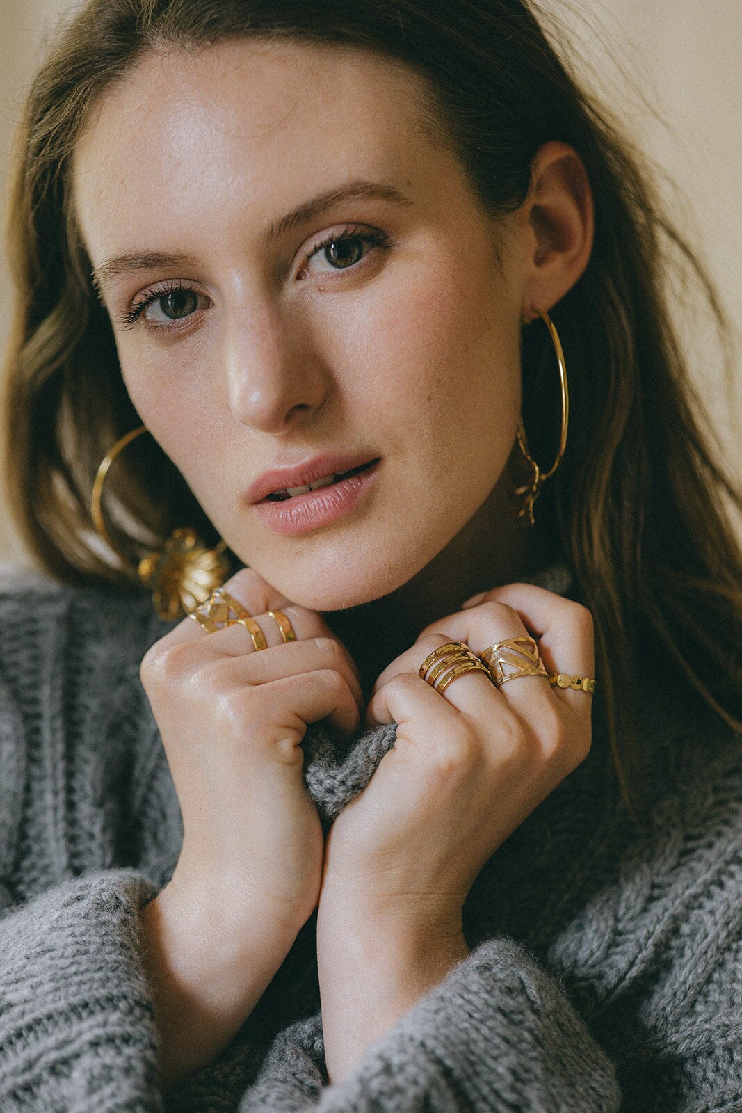 Bague Eliott Or Martelée Ajustable – Image 4