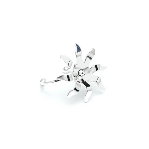 Bague Éos Argent Soleil Ajustable