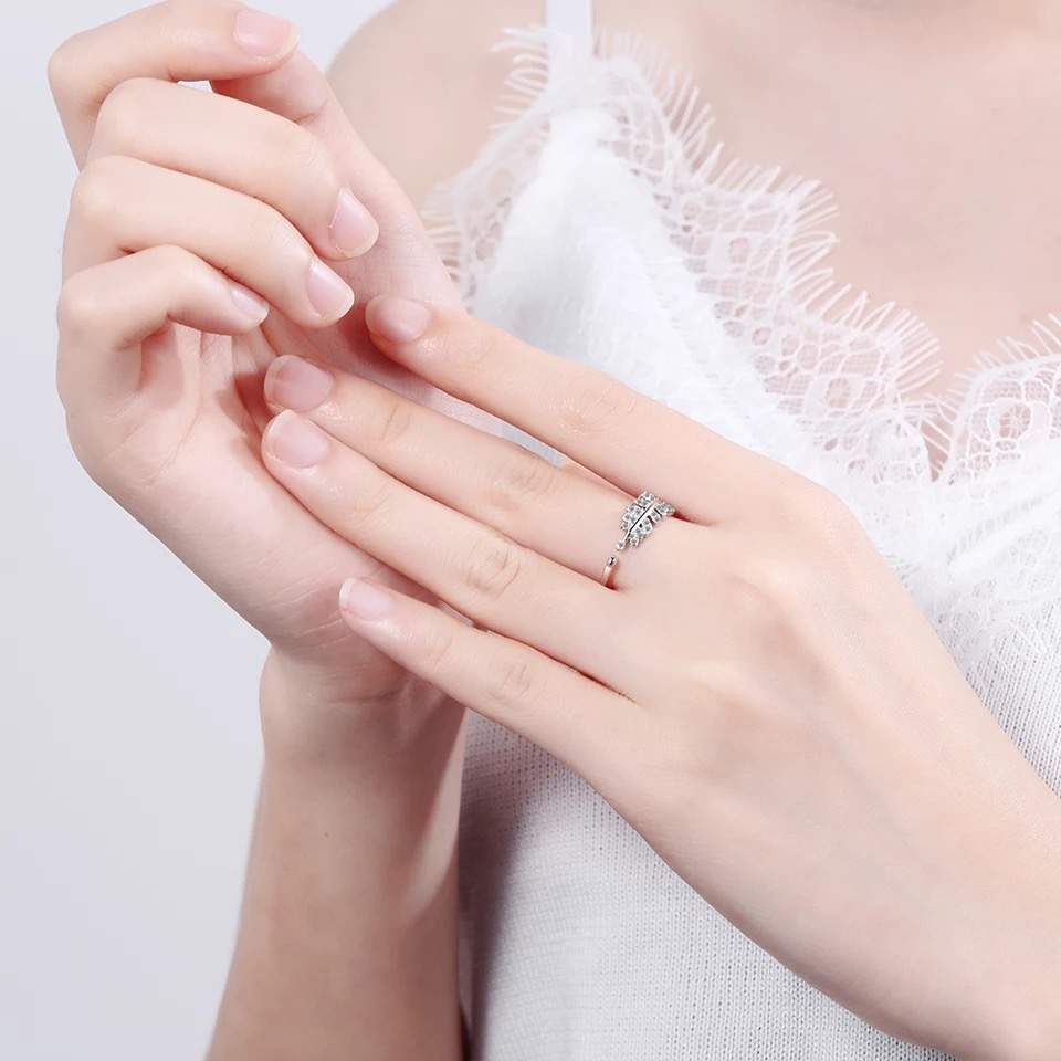 Bague feuille de laurier oxyde de zirconium – Image 2