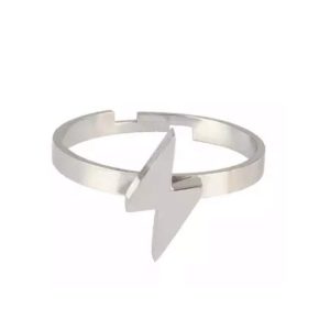 Bague géométrique acier