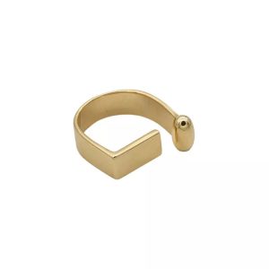 Bague géométrique plaqué or