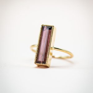 Bague or jaune 18 carats et tourmaline – Anna