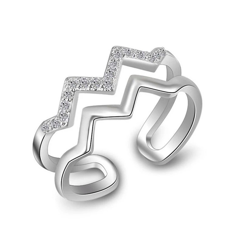 Bague oxydes de zirconium en argent 925