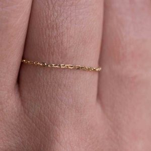 Bague chaine or jaune 18 carats – Alba