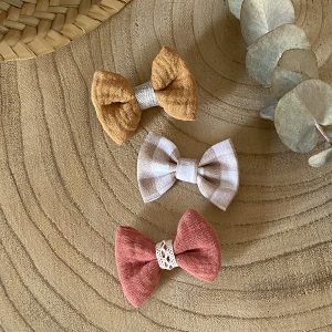 3 Barrettes finition mixte dorée