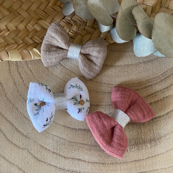 3 Barrettes finition argent