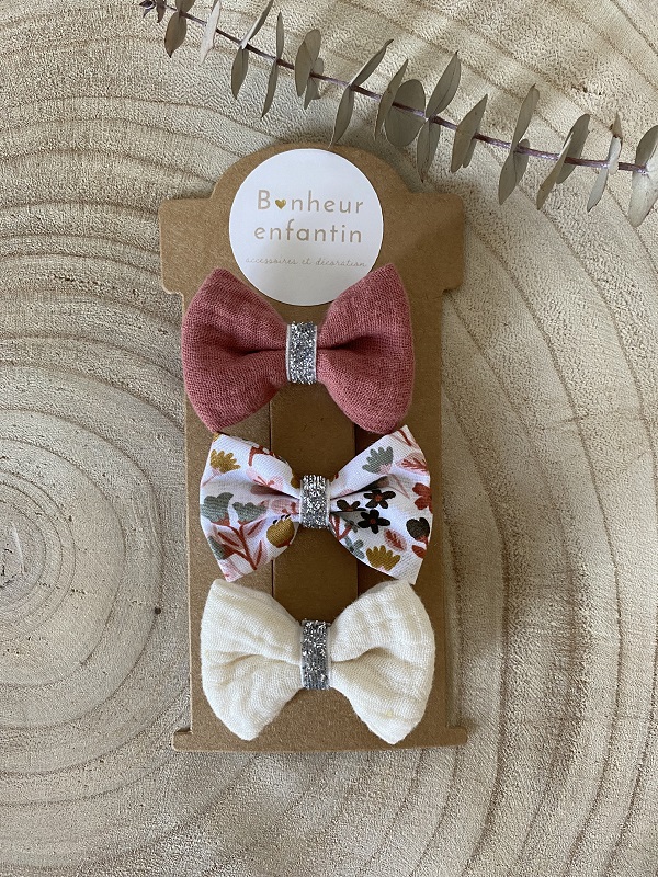 3 Barrettes finition argent – Image 2