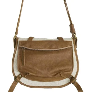 Sac besace en cuir beige - Pascale Risbourg