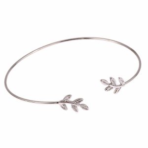 Bracelet feuille argent