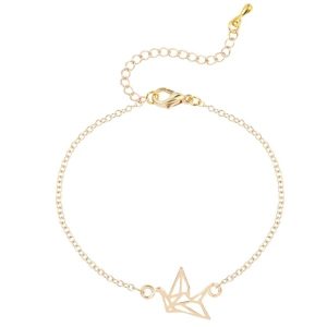 bracelet origami doré