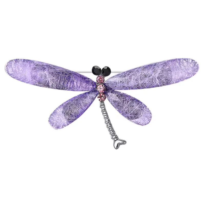 Broche Libellule Violette Cosmique
