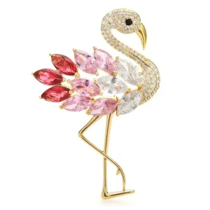 Broche Oiseau Flamand Festif