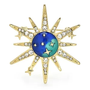 Broche Originale Lune Étoile