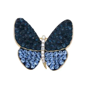 Broche Papillon Bleue