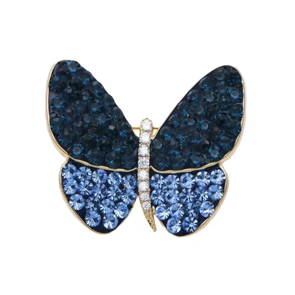 Broche Papillon Bleue