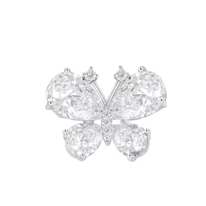 Broche Papillon Crystal Clear