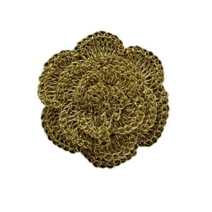 Broche Fleur crochetée - Doré - Betty Gabrielle