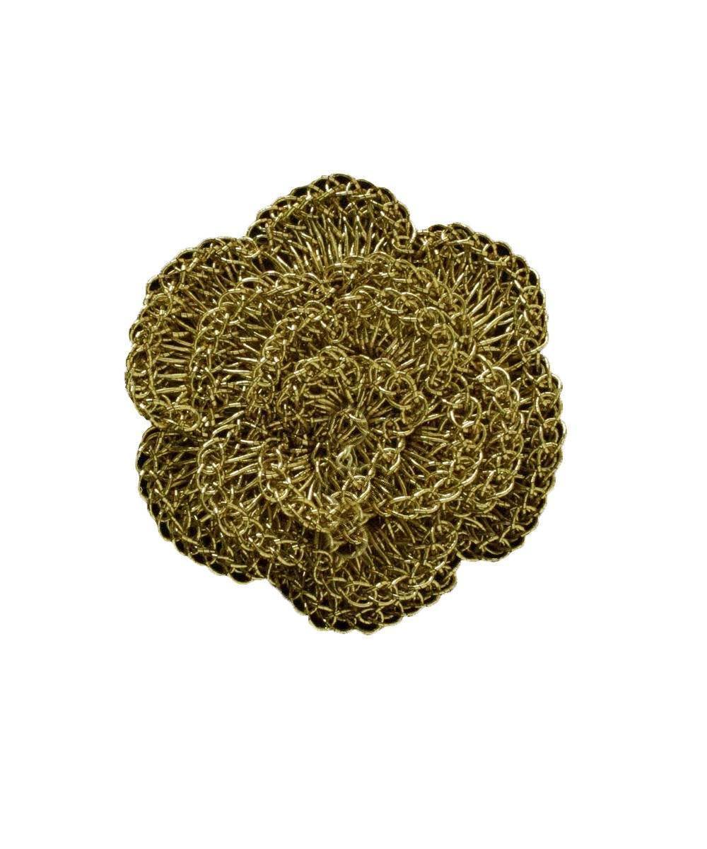 Broche Fleur crochetée - Doré - Betty Gabrielle