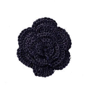 Broche Fleur crochetée - Marine - Betty Gabrielle