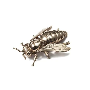 Broche abeille en or et bronze - Bernard Delettrez