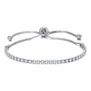 Bracelet femme strass argent