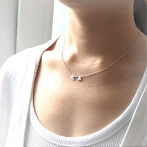 collier pacman argent femme