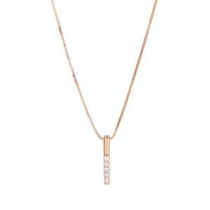 Collier barre en argent plaqué or