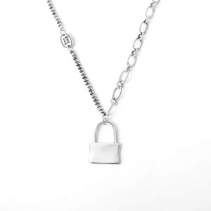 Collier cadenas grosse maille argent