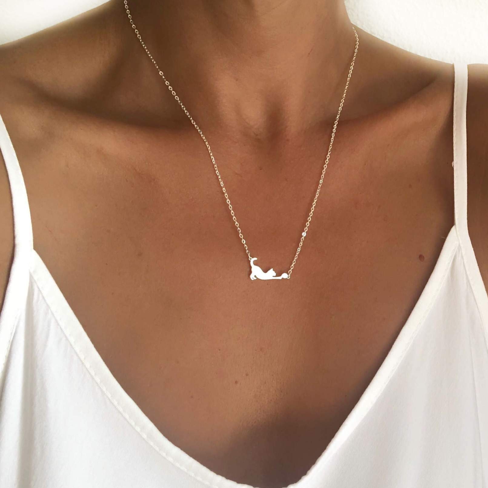 collier chaîne chat