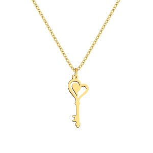 Collier clef coeur