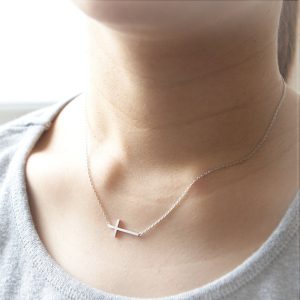 Collier croix argent femme